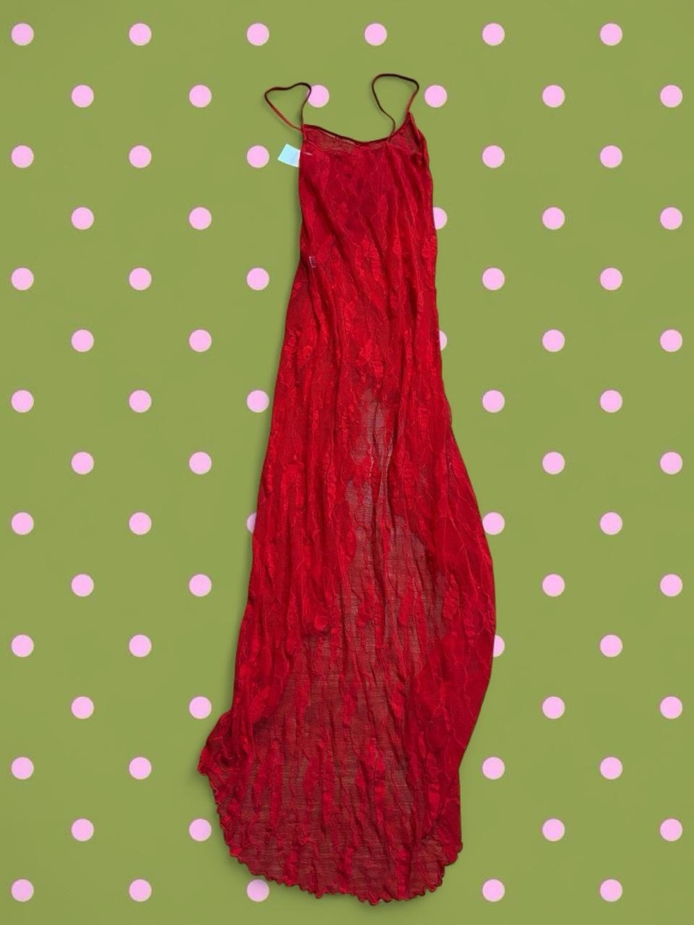 Leg Avenue Red Spaghetti-Strap Maxi Slip Dress